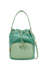 Duet Bucket Bag, &pound;895, Handbags, Green, Nylon/Ostrich, Front view